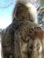 Alaskan Parka Coat Jacket;Hood,Cuffs;Bead Trim;1950's;Handmade Inuit