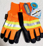 High-Visibility Insulated, Waterproof Pigskin Gloves. XL &M, Orange