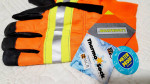 High-Visibility Insulated, Waterproof Pigskin Gloves. XL &M, Orange