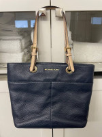 Michael Kors Navy Leather Shoulder Bag