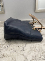 Michael Kors Navy Leather Shoulder Bag
