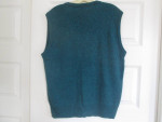 Van Heusen men's blue-green V neck sweater vest, size medium
