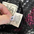 Baja Joe Pink Grey Striped Pocket Boho Hippie Rug Hoodie Sweater