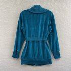 City Hearts Turquoise Blue Retro Velour Full Zip Track Jacket S Small