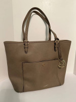Michael Kors Taupe/Khaki Shoulder Bag Purse Tote