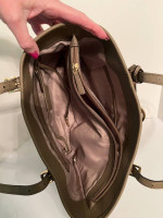 Michael Kors Taupe/Khaki Shoulder Bag Purse Tote