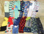 Boy's 5T Pajamas, 28pc Clothing Lot, Sleepwear Carter's Boys PJ 14 Set