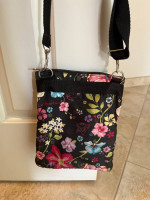 LeSportsac 3-zip cross body bag floral and adjustable