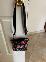 LeSportsac 3-zip cross body bag floral and adjustable