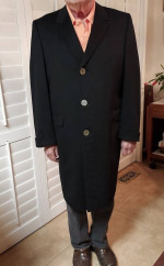 Vintage Men's Cashmere Dress Top Coat