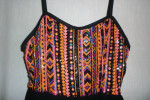 New, Very Special Black Skating Leotard Dress with Sequences, Size L