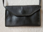Women's Black Leather Crossbody Purse/Organizer With Magnetic Snap