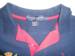 Men's US POLO ASSN Blue Short Sleeve 3 Button Collar Shirt Large Red P
