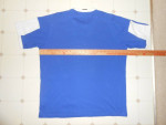 Men's Adidas Short Sleeve Crew Neck T Shirt, Blue W/White, Size 44/46