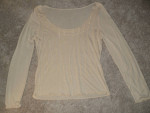 SOFT YELLOW Vintage Style TOP - Small - UNIQUE!
