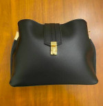 Faux Leather Casual Bucket Bag with Shoulder Strap