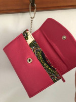 NEW TALBOTS Pink Leather Change/Credit Card Purse