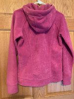 Women's Columbia Pink Polar Fleece Zip Hooded Jacket size Small