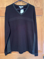 NWT - Men's Calvin Klein Black / Gray Sweater size Large
