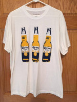NEW - Men's Corona or Bud Light Beer White T-Shirts
