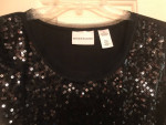 Ladies black sequin tank XL NWOT