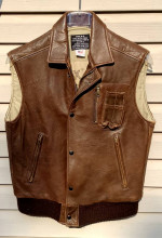VINTAGE 1986 AVIREX LTD Leather Flight Vest - NEW!