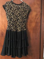 Black and gold evening dress - Size 10