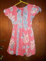 Reyn Spooner Childs Reverse Print Cotton Summer Dress 6 7 6-7