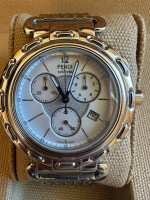 F89034H FENDI SELLERIA WHITE-SILVER DIAL CRONOGRAPH STAINLESS STEEL WA