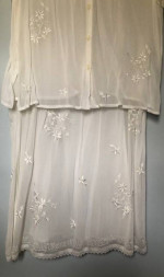 White Sheer 2 Piece Long Dress size Medium
