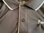 FedEx Express Dark Gray & White Polo Shirt Size L