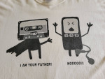 I Am Your Father Cassette MP3 Player Funny Graphic T-Shirt Size XL