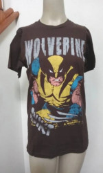 New Marvel Men's Superhero Wolverine Adult Small Brown T Shirt Short S