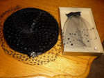 Rose Themed Hat Box & 3 Designer Vintage Hats
