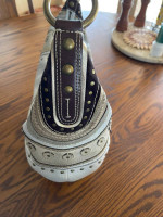 Coach Limited Edition Leather Grommet Studded Shoulder Bag Purse