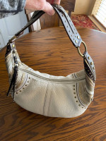 Coach Limited Edition Leather Grommet Studded Shoulder Bag Purse