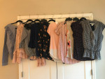 Womens Shirts Short & Long Sleeve Tops Clothing Lot Of 10 Size Medium
