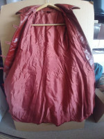 Retro1970's Vintage Long Belted Leather Coat/Trench w/Removable Hood