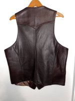 Jose Luis Western Wear Lambskin Leather Vest 46 LARGE Chocolate