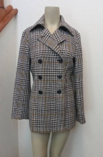 ALYX Womens 8 Bust 34" Jacket Black White Yellow Herringbone Pattern