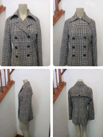 ALYX Womens 8 Bust 34" Jacket Black White Yellow Herringbone Pattern