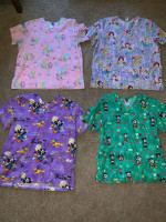 Women’s large character scrub tops