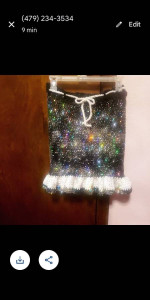 Crocheted skirt, top, leggings