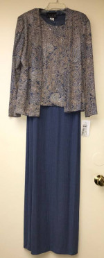 ALEX EVENING GOWN DRESS & JACKET SHIMMERING