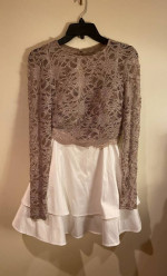 Worn Once Formal White & Gold 2pc Dress
