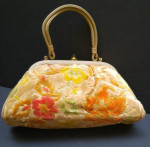 Vintage floral tapestry carpet handbag /purse REDUCED!