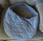 Simply Vera Wang quilted purse /tote, light blue, multiple pockets