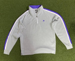 Men’s large FootJoy Gray Purple White Golf 1/4 zip ~ Green Oaks CC