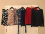 Womens Shirts Short & Long Sleeve Tops Clothing Lot Of 7 Size XL
