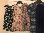 Womens Shirts Short & Long Sleeve Tops Clothing Lot Of 7 Size XL